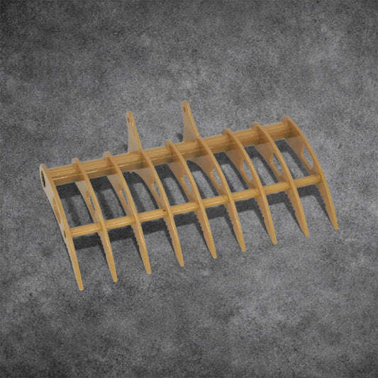 Metal Rake Bucket for Huina 1580, 1550, 1592, 1593, 1594, 1599 RC Excavator Upgrades | Premium Metal Rake Bucket Attachment