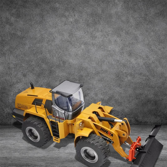 New Snow Plow for Huina 1583 RC Wheel Loader Black Yellow Upgrade Parts | Premium Snow Plow Attachment for RC Wheel Loaders