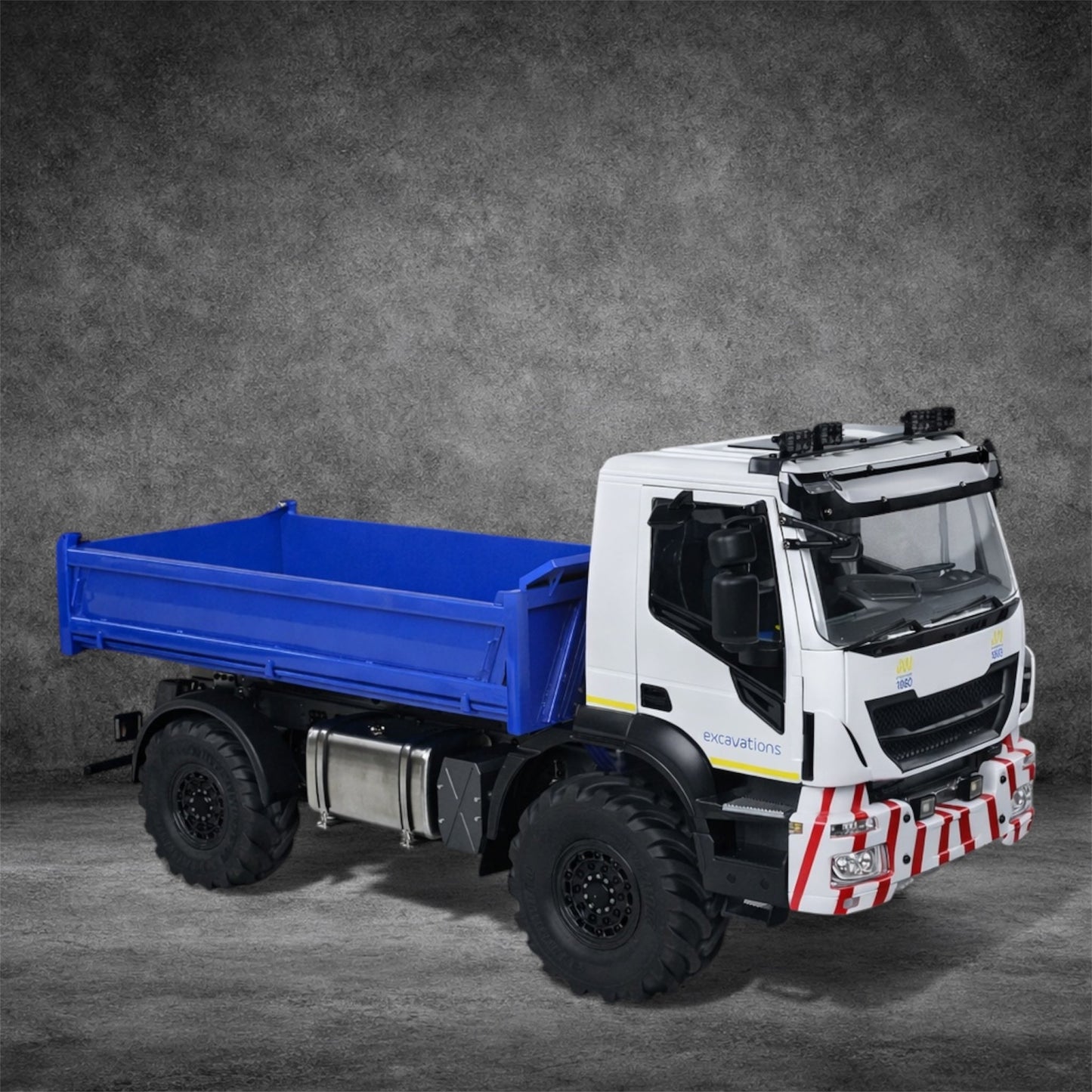 4x4 1/14 RC Hydraulic Dumper Trucks Metal Remote Control Dump Car Tipper Models