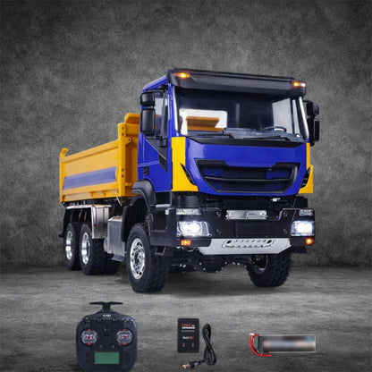 LESU 1/14 RC Hydraulic Dump Truck 3-way Metal 6x6 Radio Control Tipper Car Model