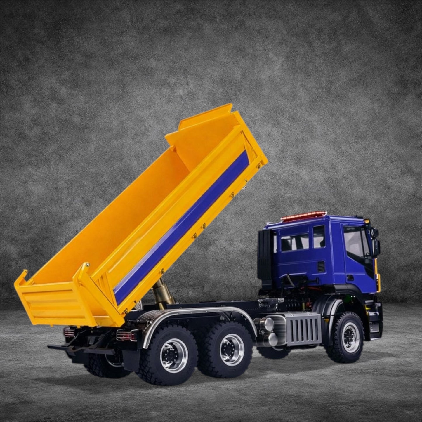 LESU 1/14 RC Hydraulic Dump Truck 3-way Metal 6x6 Radio Control Tipper Car Model