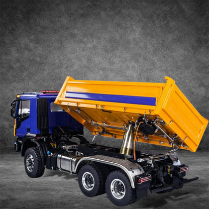 LESU 1/14 RC Hydraulic Dump Truck 3-way Metal 6x6 Radio Control Tipper Car Model