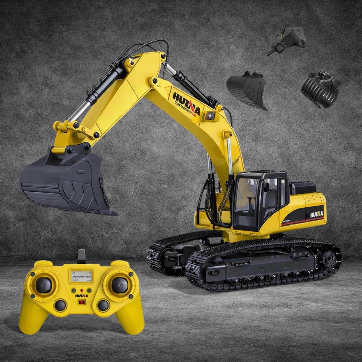 Huina 1583 New 22 Channel Alloy Remote Control Car | Realistic Excavator