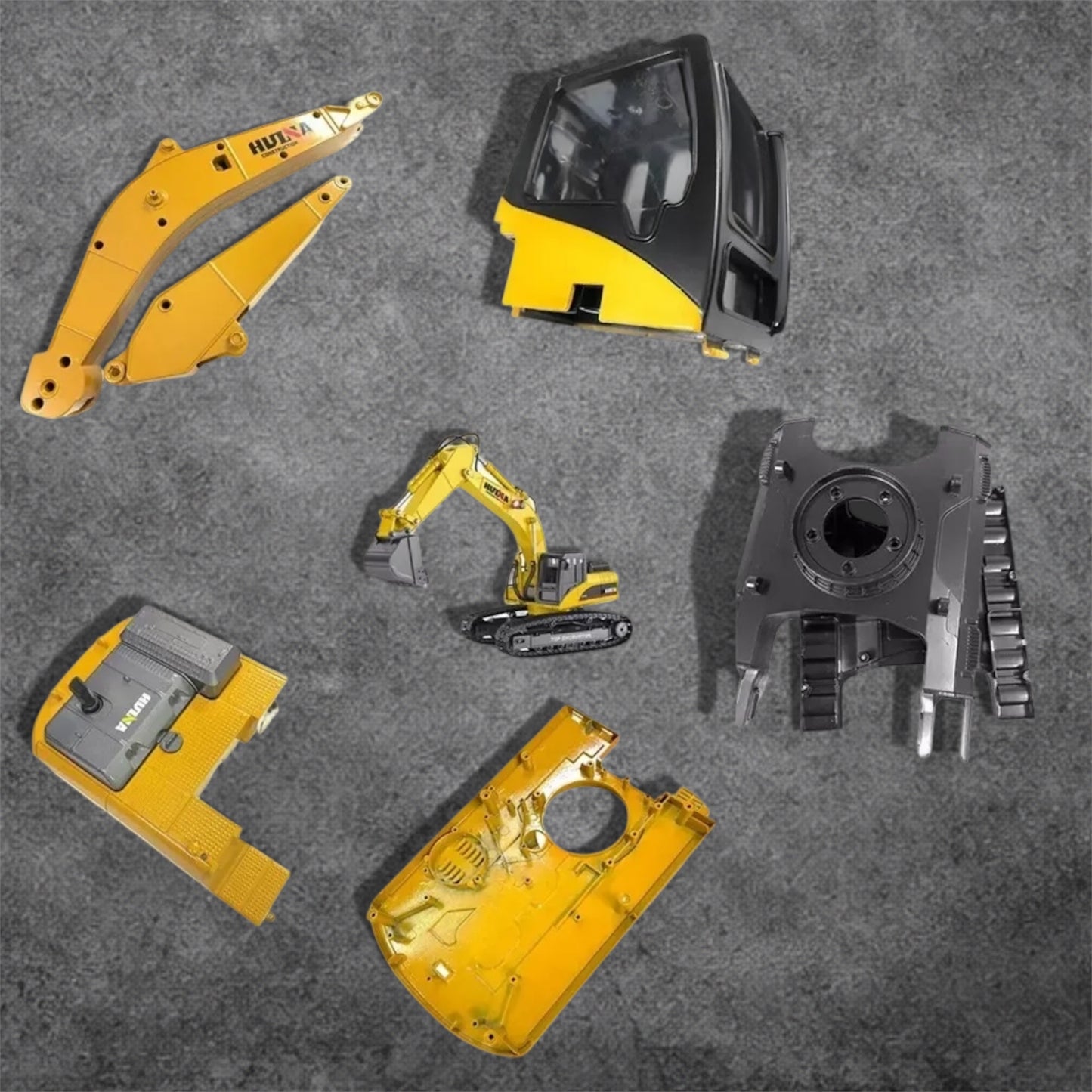 New Metal Arm Body Cover Bottom Plate for Huina 1580 RC Excavator Upgrades DIY | Premium Metal Arm Body Cover Attachment