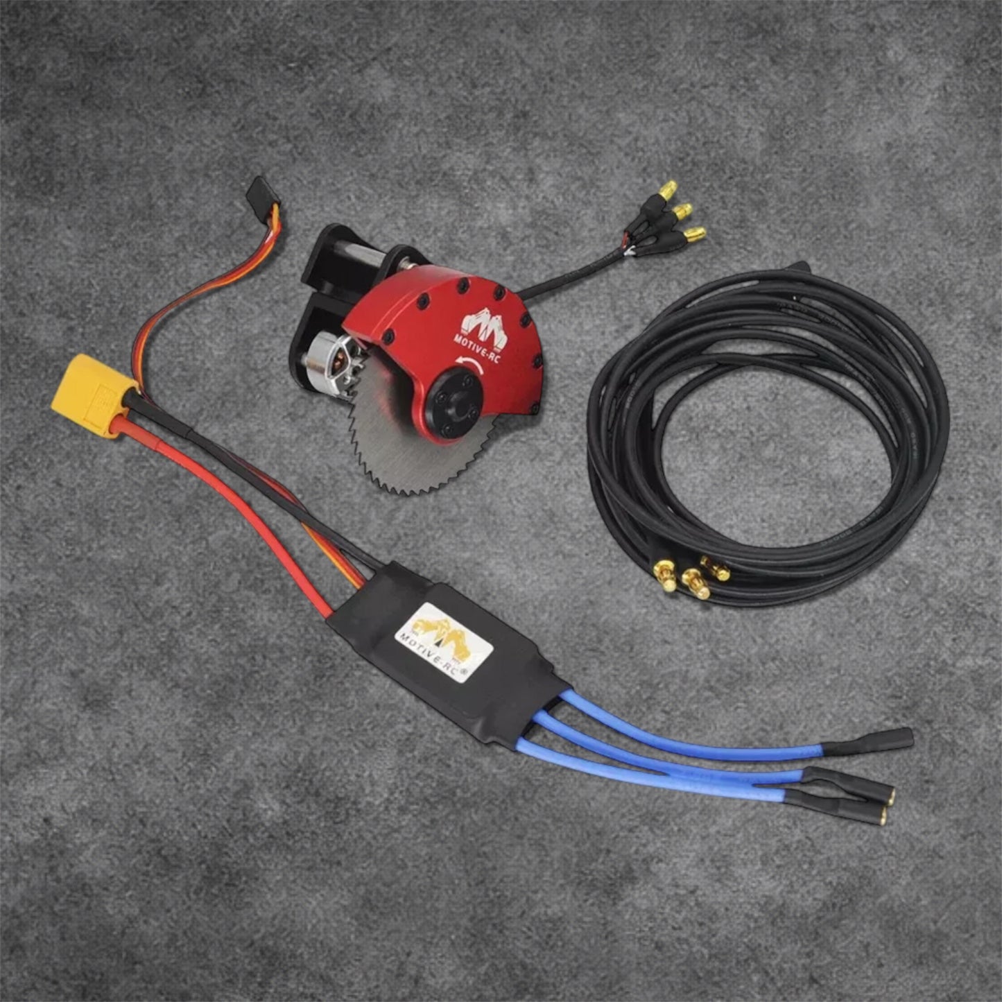 Metal Electric Cutting Disc Saw For Double E Kabolite HUINA 1580 1599 EC160E RC | Premium RC Excavator Cutting Tool Upgrade