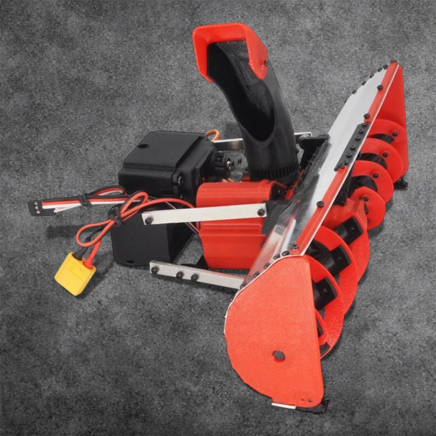 RC Metal Snowplow 3D Printed Snow Blower Shovel Lift Turbine for Tamiya RC Car | Premium Snow Removal Accessory for RC Cars