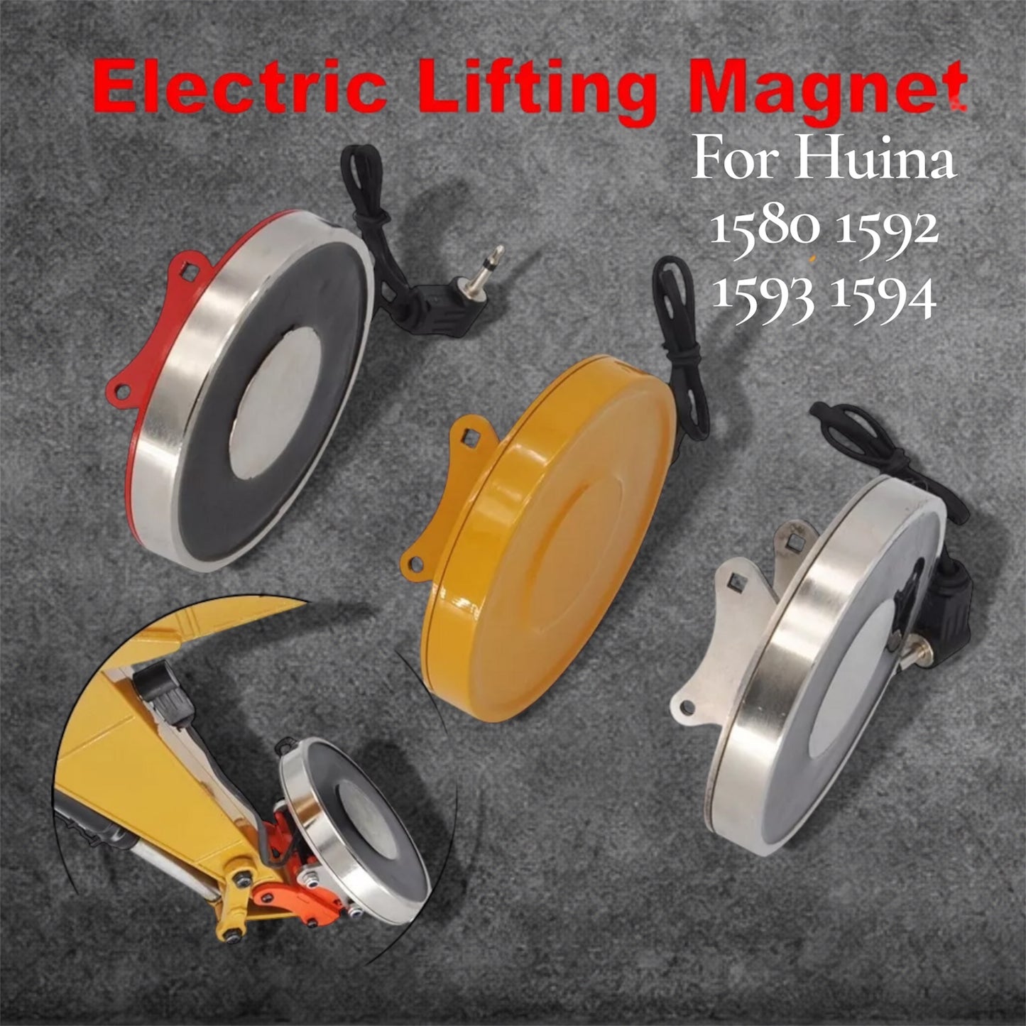 New Electric Lifting Attachment Magnet for Huina 1580 1592 1593 1594 Upgrades | Premium RC Excavator Magnet for Efficient Lifting Tasks