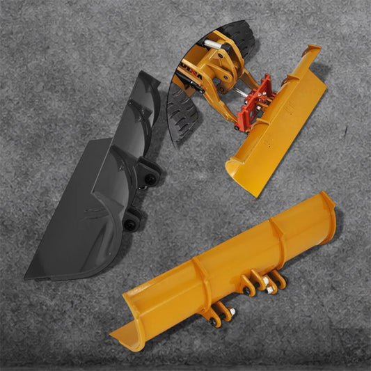 New Snow Plow for Huina 1583 RC Wheel Loader Black Yellow Upgrade Parts | Premium Snow Plow Attachment for RC Wheel Loaders