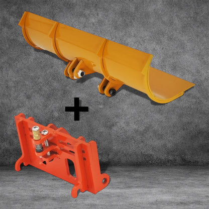 New Snow Plow for Huina 1583 RC Wheel Loader Black Yellow Upgrade Parts | Premium Snow Plow Attachment for RC Wheel Loaders