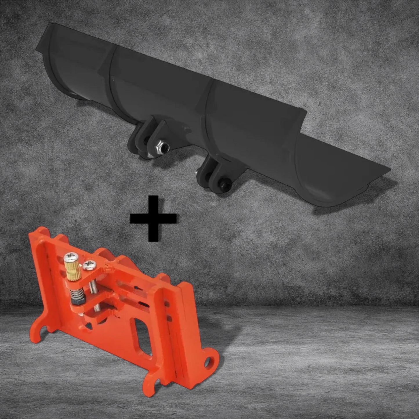 New Snow Plow for Huina 1583 RC Wheel Loader Black Yellow Upgrade Parts | Premium Snow Plow Attachment for RC Wheel Loaders