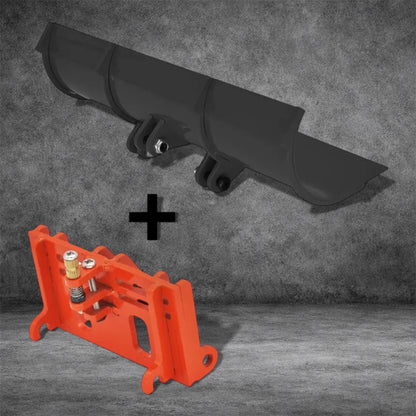 New Snow Plow for Huina 1583 RC Wheel Loader Black Yellow Upgrade Parts | Premium Snow Plow Attachment for RC Wheel Loaders