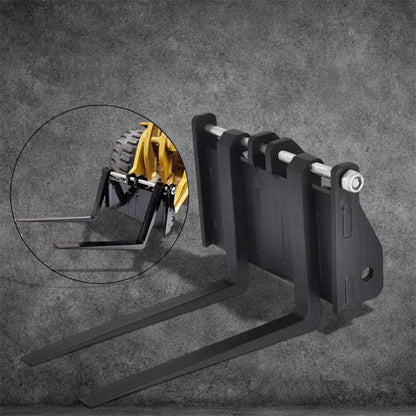 New Metal Quick Hitch Fork Attachment for Huina 1583 Loader RC Upgrade Parts | Premium Metal Fork Attachment for RC Excavator