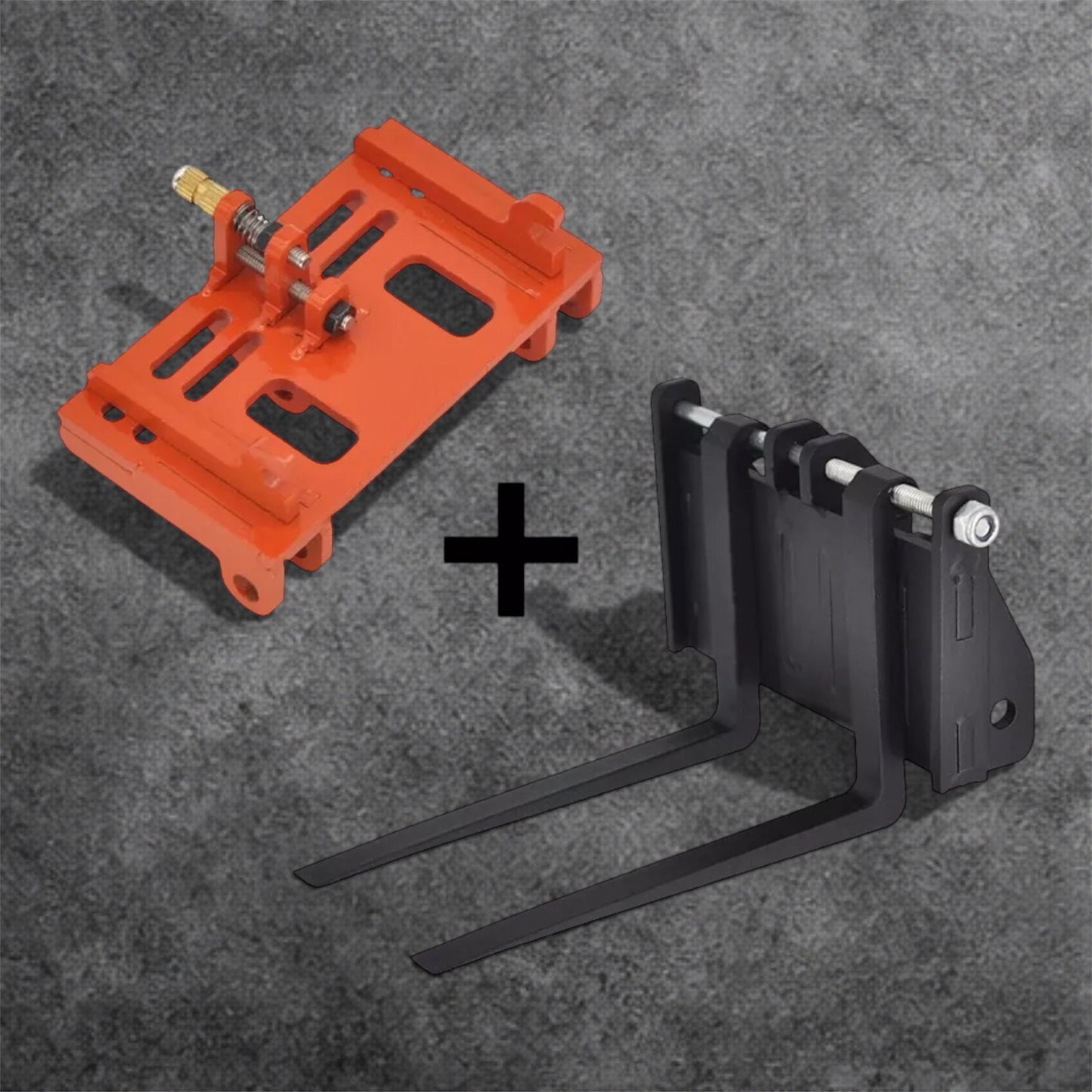 New Metal Quick Hitch Fork Attachment for Huina 1583 Loader RC Upgrade Parts | Premium Metal Fork Attachment for RC Excavator